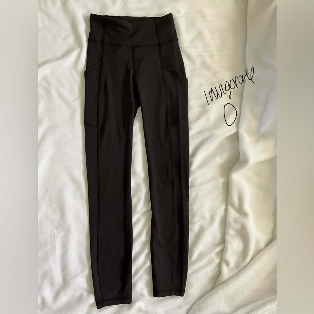 Lululemon Invigorate HR tight 25” black.. Size 0. Worn once. Perfect condition.